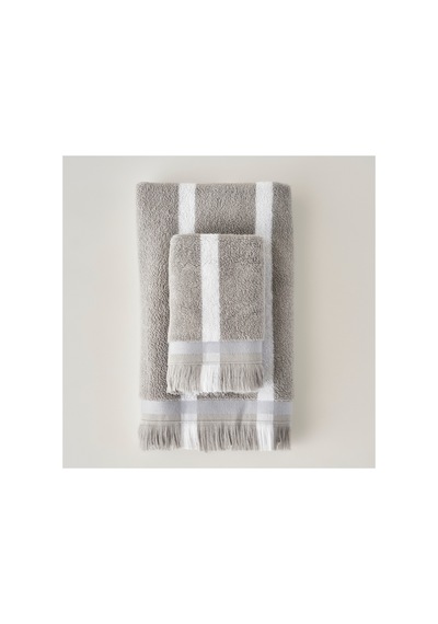 Bella Maison %100 Pamuk Ella Banyo Havlusu Gri 90x150 Cm Gri 2