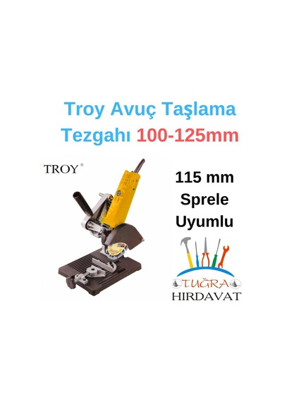 Troy T 90008 Avuç Taşlama Sehpası, 125 Mm
