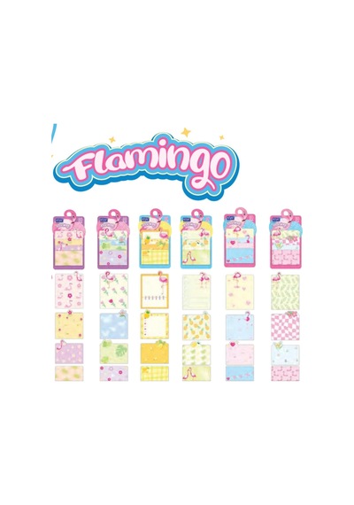 Flamingo Yapışkanlı Not Kağıdı Seti, 80 Yaprak, Renkli, Model 2216