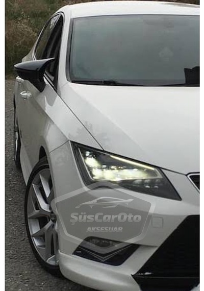 ŞüsCarOto Seat Leon MK3 MK3.5 2012-2020 Batman Yarasa Ayna Kapağı Piano Black ABS Plastik (00)
