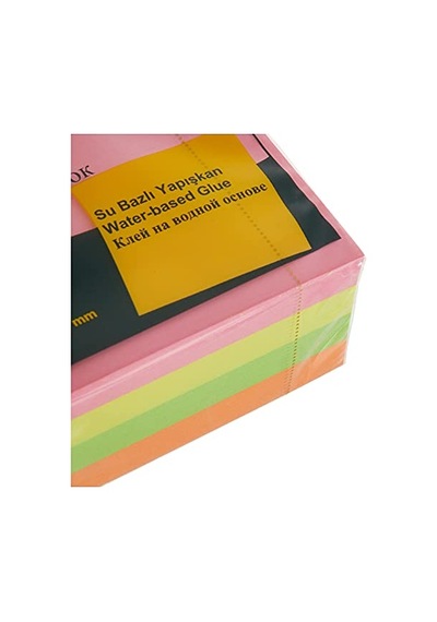 Faber-castell Yapışkan Notluk 75x75mm, Karışık Fosforlu Renkli Küp 10