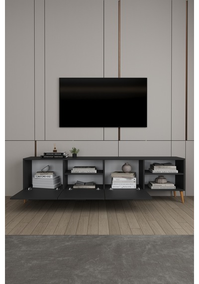Lüks Yemek Odası Takımı 3 Parça %100 Mdf Konsol Yemek Masası Tv Ünitesi Yt02 Antrasit Lüks Yemek Odası Takımı 3 Parça %100 Mdf Konsol Yemek Masası Tv Ünitesi Yt02 Antrasit