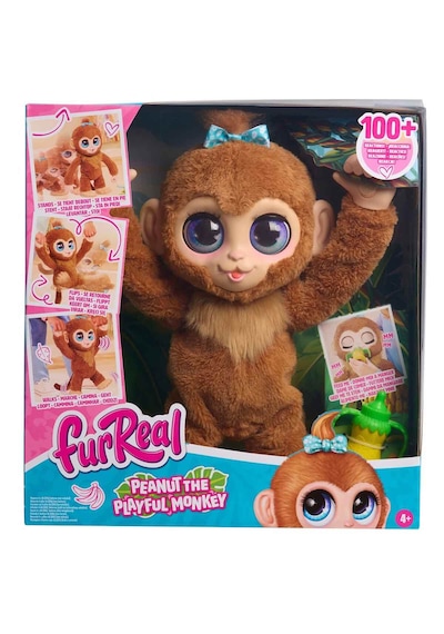Giochi Presiozi Sesli Ve İnteraktif Furreal Yavru Maymun Fıstık 40 Cm Fur06000 Kahverengi