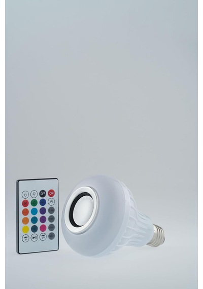 Rgb+w Led Ampul, 9w Renk Değiştirme Özellikli, E27 Duylu, Bluetooth Hoparlörlü, Uzaktan Kumandalı Dekoratif Aydın Diğer