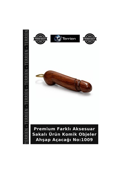 Premium Farklı Aksesuar Sakalı Ürün Komik Objeler Ahşap Açacağı No:1009 Çok Renkli