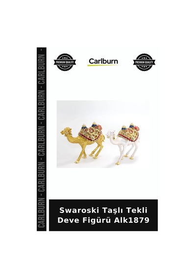 Özel Üretim Dekoratif Şık Aksesuar Salon Figür Swaroski Taşlı Tekli Deve Figürü Alk1879