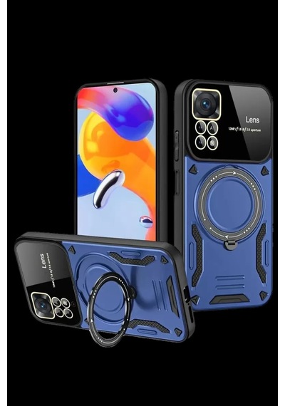Realme 11 Pro Plus Joy Lens Standlı Kapak - Lacivert
