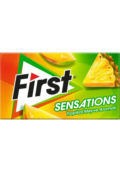 First Sensations Tropikal Meyve Aromalı Şekersiz Tatlandırıcılı Sakız 3'lü Paket