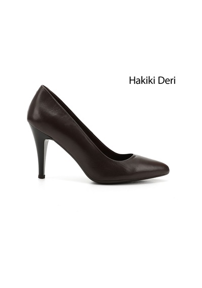 Gönderi(R) Gönderi R Kahve Antik Sivri Burun İnce Topuklu Hakiki Deri Stiletto Kahverengi