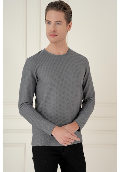 Efor Ts 891 Slim Fit Gri Spor T-shirt Gri