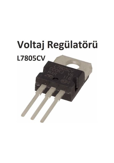 5V Voltaj Regülatörü 7805 L7805Cv To-220 Şarj Devresi Uyumlu