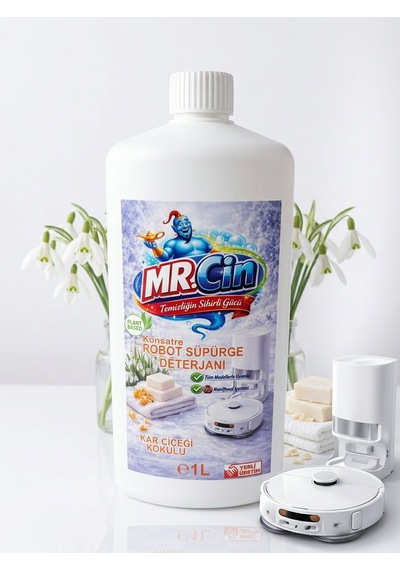 Mr.cin Robot Süpürge Deterjanı Karçiçeği Kokulu 1 Litre Tekli