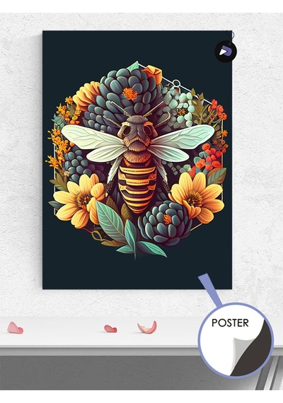 Arı Ve Yaşam Hayvan Poster - Afiş - Dekoratif Duvar Posteri