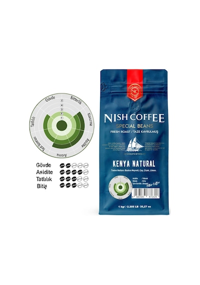 Nish Filtre Kahve Kenya Natural 1 KG