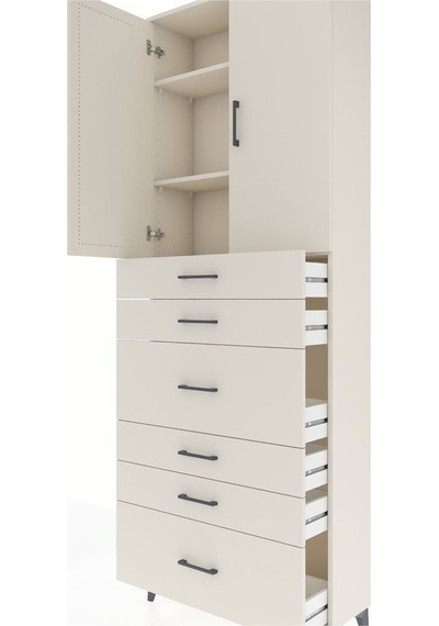 Arges Dolap 3 Raflı 6 Çekmeceli 2 Kapaklı 88x30x243 Aytaşı-ay... Aytaşı