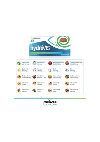 Medizane Göz Hydrovis Gıda Takviyesi 30 Kapsül