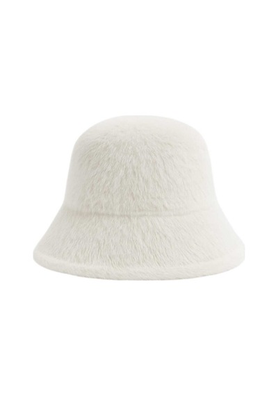 Tezzgelsin Kadın Soft Peluş Ayarlanabilir İpli Bucket Kova Şapka 2 Li Set Beyaz Gri
