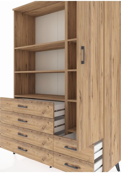 Hyperion Dolap 7 Raflı 6 Çekmeceli Tek Kapaklı 132x44x195 Çam-çam/çam Atlas Çam/atlas Çam Hyperion Dolap 7 Raflı 6 Çekmeceli Tek Kapaklı 132x44x195 Çam-çam/çam Atlas Çam/atlas Çam