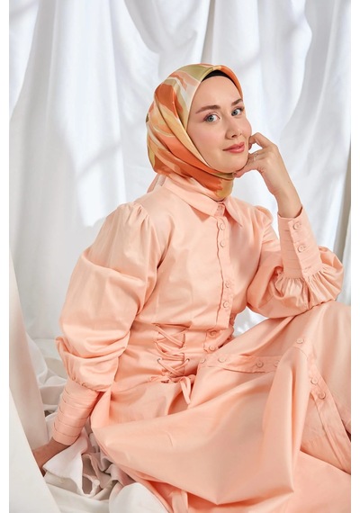 Silk Home %100 Twill İpek Eşarp S545 Yavruağzı