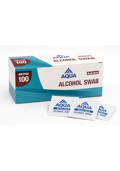 Alkollü Mendil Swab %70 Ethyl Alcohol Içerikli 100'lü Kutu