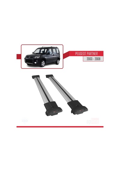 Peugeot Partner 2003-2008 Arası Fly Model Ara Atkı Tavan Barı Gri