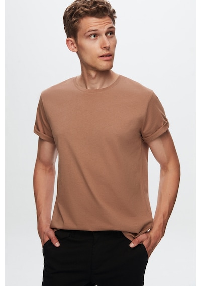 D's Damat Ds Damat Slim Fit Vizon Bisiklet Yaka %100 Pamuklu Nefes Alabilen T-shirt 4hc141996753m Vizon