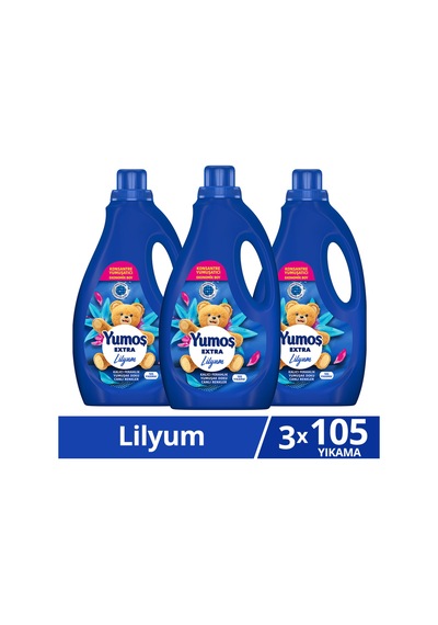 Extra Konsantre Çamaşır Yumuşatıcısı Lilyum 105 Yıkama 2520ml X3 Diğer