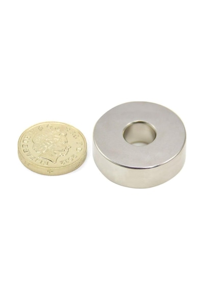 Dünya Magnet Mıknatıs, Çap 30mm X Del.çapı 9mm X Kalınlık 10mm Güçlü Delikli Neodyum Mıknatıs