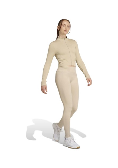 Adidas Workout Essentials Kadın Bej Dik Yaka Ceket Bej