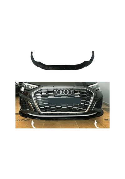 Autogp Audi A3 8y Ön Tampon Altı Lip Flap Pianoblack Siyah 2021+