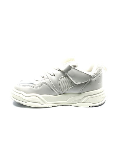 Cool Jacop Bağcık Görünümlü Cırt Cırtlı Sneaker Ortopedik Çocuk Spor Ayakkabı Beyaz