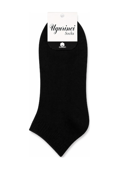 Uğur İnci Cotton Dikişsiz Erkek Çorap Pamuklu, Terletmez, Günlük Konfor Soket Çorap 6 Lı Paket Siyah
