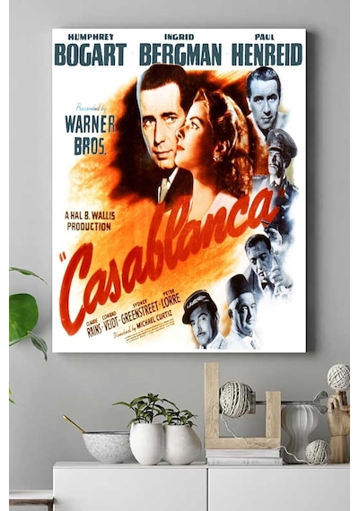Pster15521 Casablanca-kazablanka Film Afişi Kanvas Tablo 2 50 X 70