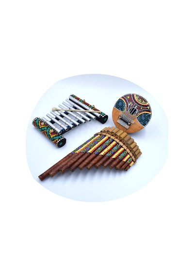 Müzik Aleti Seti Üçlü Ksilofon Kalimba Pan Flüt Çocuk Bebek