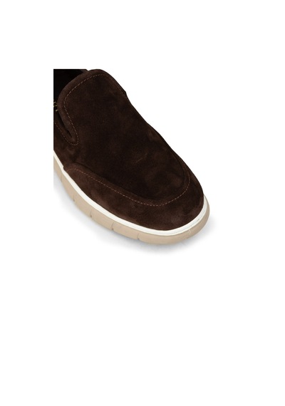 Deery Erkek Hakiki Süet Kahverengi Loafer Ayakkabı - 02044mkhve01