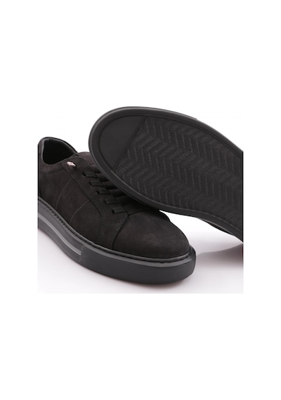 Dgn 1593 Erkek Lastik Detayli Düz Taban Sneakers Ayakkabi 1593-2505-R1627 Siyah