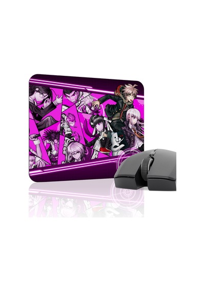 Danganronpa Kaymaz Dikişli Kauçuk Oyuncu Mousepad V2 - 22x18 Gaming Mouse Pad Fare Altlığı