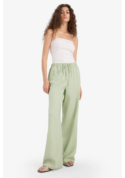 Defacto Wide Leg Çift Cepli Beli Lastikli Standart Boy Keten Karışımlı Pantolon E1981ax25smgn953 Yeşil Defacto Wide Leg Çift Cepli Beli Lastikli Standart Boy Keten Karışımlı Pantolon E1981ax25smgn953 Yeşil