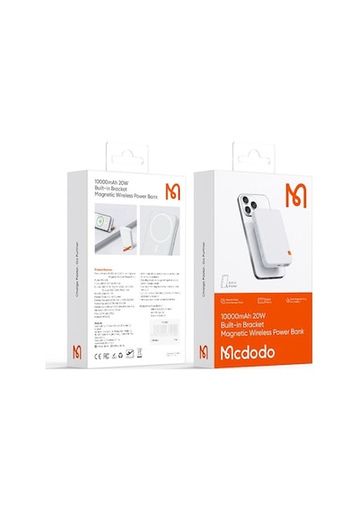 Mcdodo MC-5100 10000 mAh 20 W Magsafe Kablosuz Powerbank Beyaz