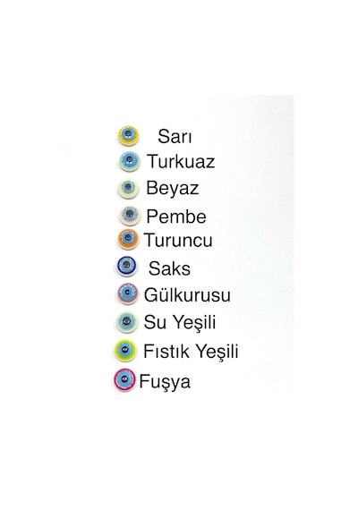Bebek Düğmesi / Nazar Boncuğu Model 1 / 10 Adet / - Gülkurusu