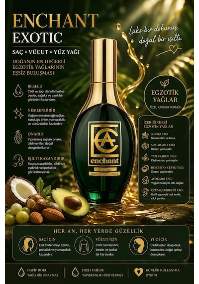 Enchant .exzotıc. Haır .body Face . Saç Yüz Ve Vücut Yağı 120 Ml Kadın