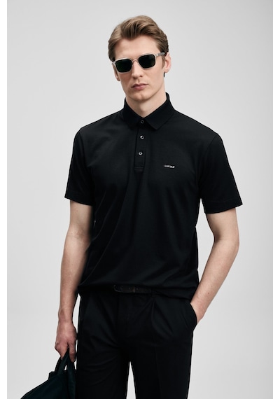 Lufian Erkek Hudson Smart Polo T-shirt 111040234 Siyah
