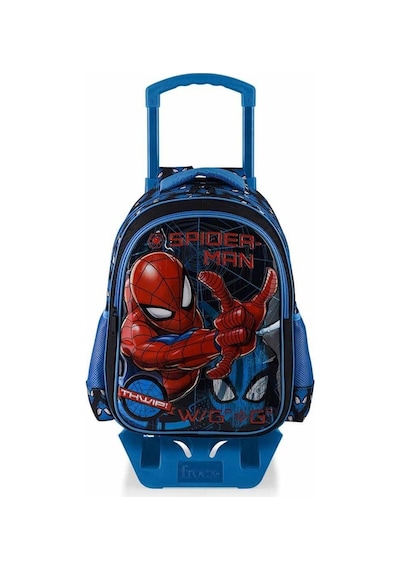Spiderman Çekçekli Okul Çantası Siyah - Suluk & Matara Siyah