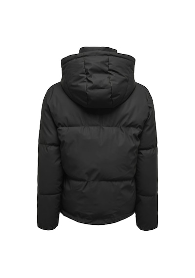 Only Kapüşonlu Siyah Kadın Mont Onlsally Raın Short Puffer Otw