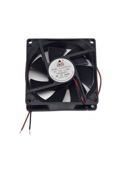 12v Dc 0.30a Brushless Soğutucu Fan 8x8x2.5 Cm 80mm Kasa Güç Kaynağı Kuluçka Uyumlu Büyük Fan