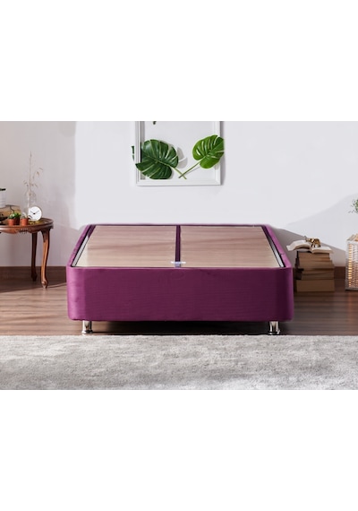 Nironyatak Niron Purple Baza 120X200 Cm Tek Kişilik Sandıklı Mor Kumaş Baza