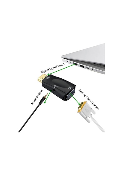 Hdmi To Vga Ses Görüntü Çevirici Projeksiyon Notebok Pc Receiver (551664306)