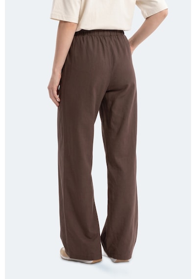 Slazenger Sunflower Kadın Bol Paça Kahve Eşofman Altı