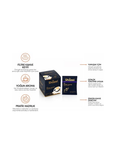 Shazel Filtre Kahve Drip Classic - 8 Gr. 12 Adet 1 Kutu