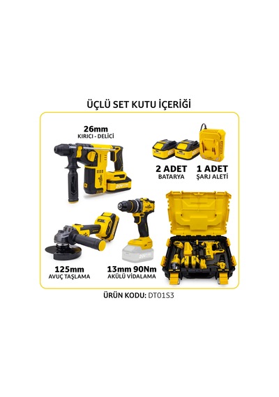 Dawreek Tech Akülü 3'lü Set Dt01s3